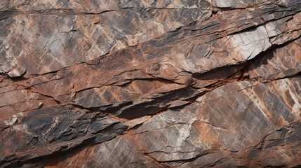 A close up of a rock grey brown rock texture with cracks, abstract background design