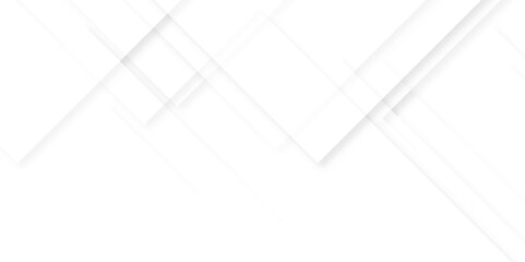 Modern Abstract white background design with layers of textured white transparent material in triangle and squares shapes. White color technology concept geometric line vector background.