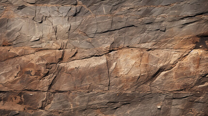A close up of a rock with cracks, brownish and grey colored with abstract design, texture