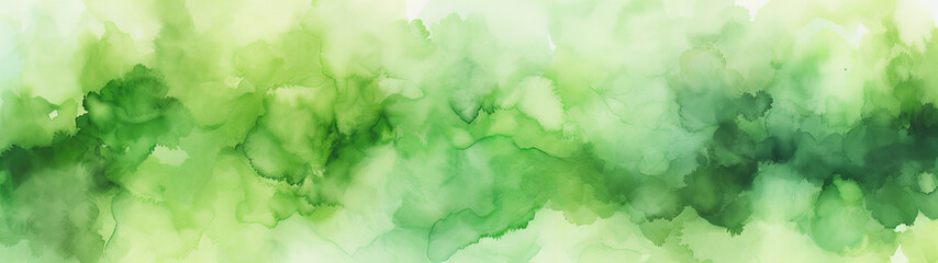 A beautiful abstract light and dark green with white banner, watercolor background design	