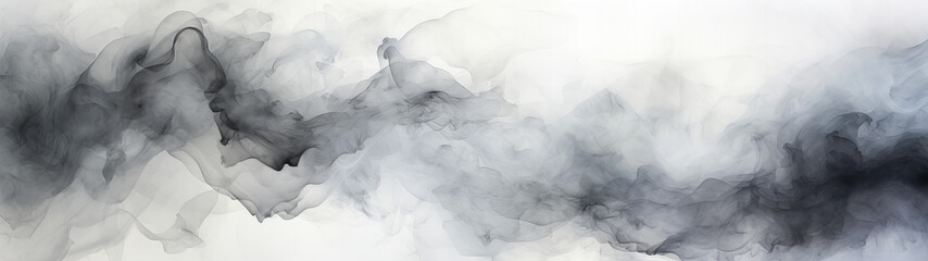 A abstract light grey and white watercolor background, design banner
