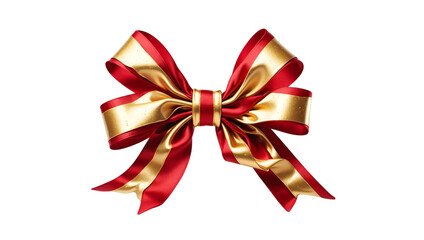 red and gold ribbon for New Year's, Christmas and Valentine's Day gifts On a transparent background, png files