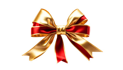 red and gold ribbon for New Year's, Christmas and Valentine's Day gifts On a transparent background, png files