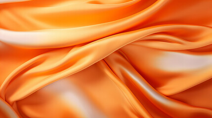 Obraz premium A light orange background, abstract satin fabric, luxury fabric design