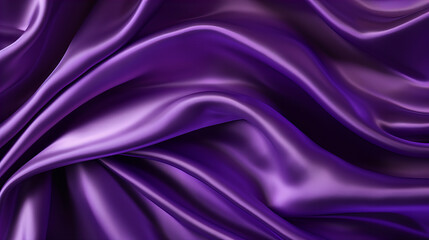 Fototapeta premium A close up of a dark purple abstract satin fabric, luxury fabric background design