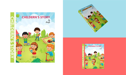 Fototapeta premium Children's book cover Beautiful book cover children's stories book cover 