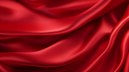 Obraz premium A bright red abstract luxury satin fabric background design
