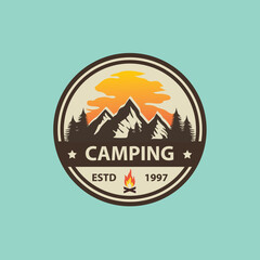 TRAVELLING ADVENTURE AND CAMPING LOGO VECTOR ILLUSTRATION 4