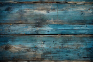 Obraz premium Timeber blue wooden vintage texture and background copy space, ai generative