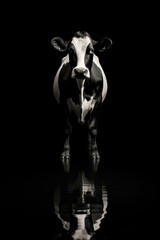 Obraz na płótnie Canvas cow - black and white portrait