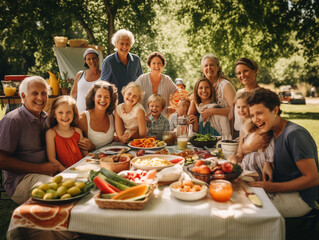 A Family Reunion Picnic With Multiple Generations Gathered
