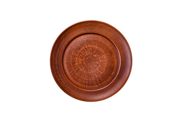 Bumpy empty ceramic plate on a textured concrete background