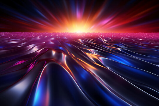 brightly glowing background with colorful lights, in the style of colorful animation stills, light navy and light magenta, light sky-blue and silver, aurorapunk, gabriel dawe, ai generative