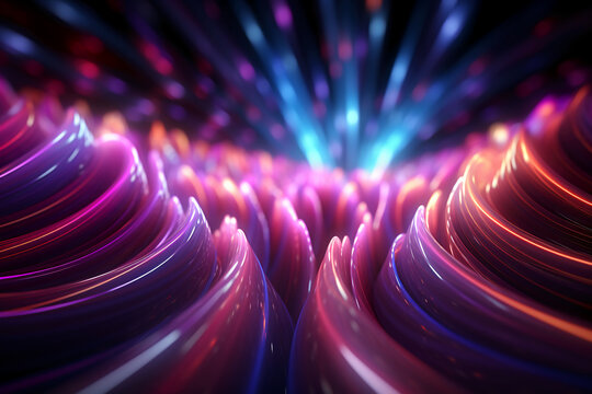 brightly glowing background with colorful lights, in the style of colorful animation stills, light navy and light magenta, light sky-blue and silver, aurorapunk, gabriel dawe, ai generative