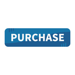 Purchase Button In Blue Rectangle Shape For Sale Promotion Business Information Marketing Social Media
