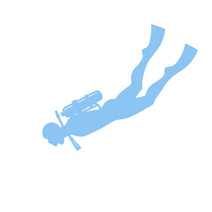 Scuba Silhouette illustration