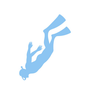recommend clip art: Scuba Silhouette illustration