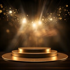 Fototapeta na wymiar stage abstract light gold background, concert lights music, and concert background,