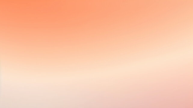 Abstract pastel orange minimalist gradient background. Trendy peach fuzz color backdrop.