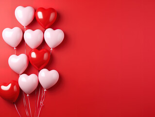 Happy valentines day 3d hearts on background create with