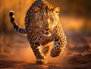 Fototapeta premium leopardo fazendo fitness