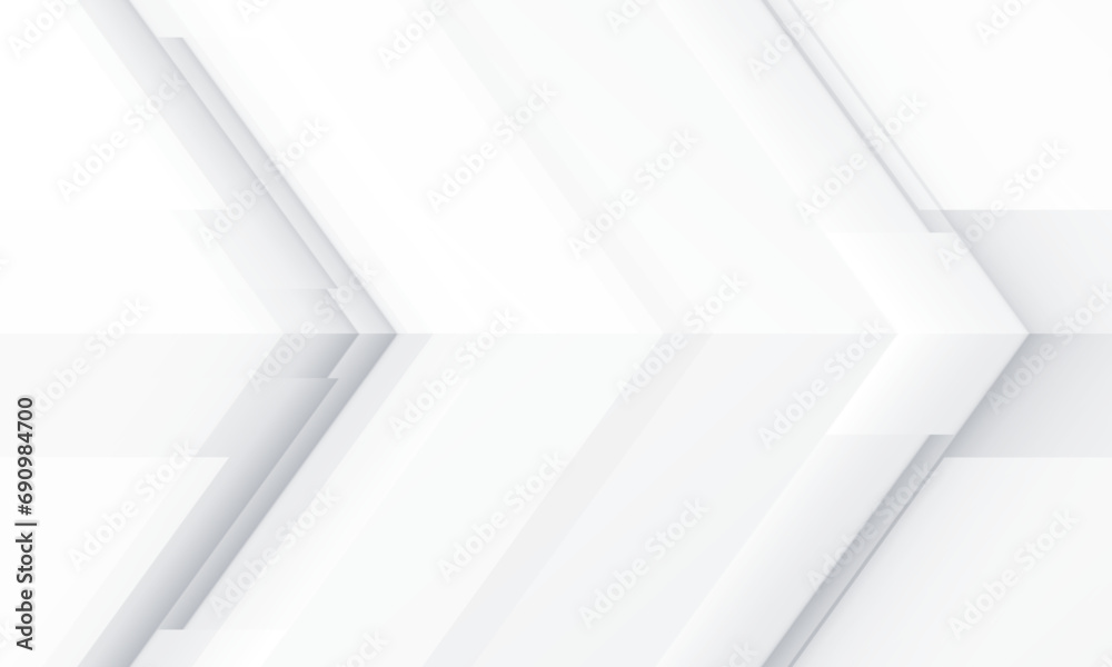 Poster abstract white and grey arrows futuristic technology background concept high-speed movement. dynamic