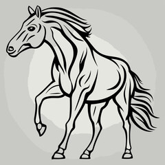 Obraz na płótnie Canvas Modern horse icon