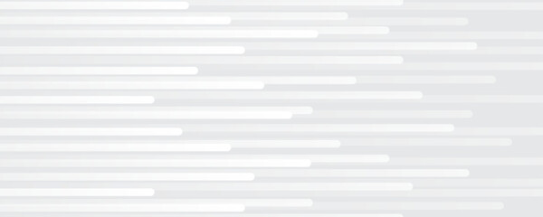 Fototapeta premium White geometric abstract background overlap layer on bright space with horizontal rounded lines decoration. Modern graphic design element motion style concept for banner, flyer, card or brochure cover