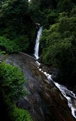 Beautiful waterfalls on the way to the Hill country of Sri Lanka