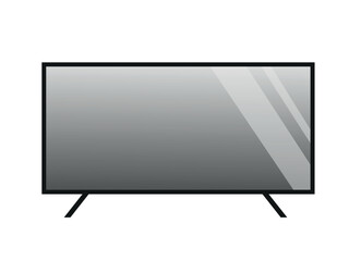 flat design modern tv screen icon vector illustration