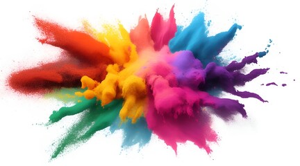 Fototapeta na wymiar Explosion of vibrant, colorful ink splattering in creative motion.
