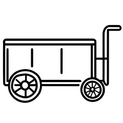 Fototapeta na wymiar trolley cart illustration icon