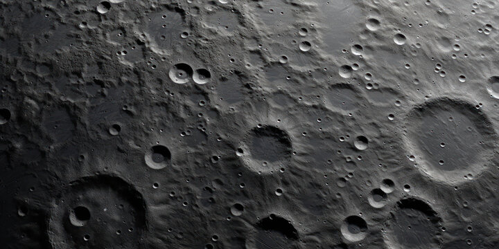 The moon's surface, marked by a myriad of craters, reveals a lunar landscape