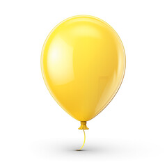 Balão amarelo simples isolado no fundo branco 