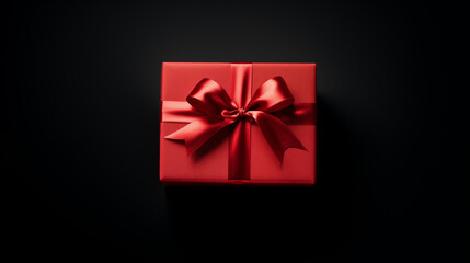 red gift box with ribbon