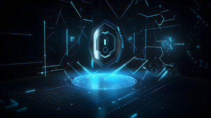 Obraz premium cyber security and digital protection in the modern business landscape, futuristic and sleek technology. generative AI