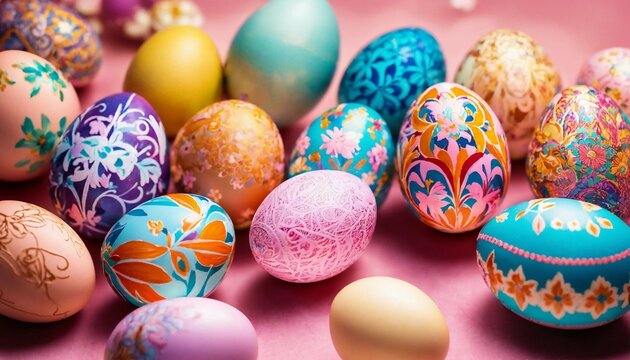 Colorfull easter eggs, Generative AI