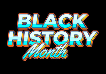 Black history month, text effect