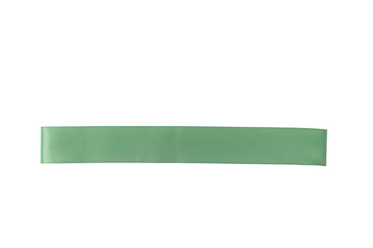 green ribbon line isolated on white background