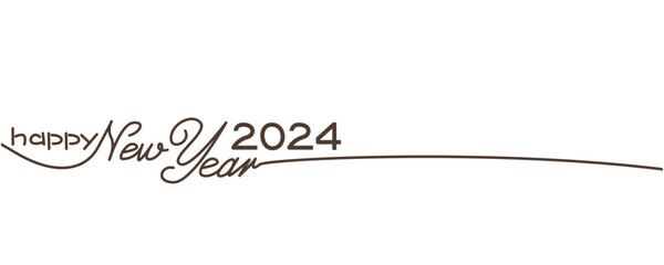 Happy new year illustration. 2024 new year greeting message. Vector illustration.