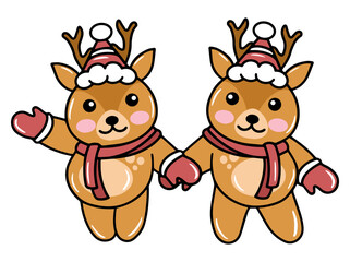 Christmas Deer Illustration	
