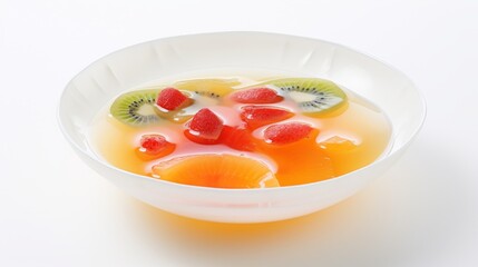 Delicious Japanese Anmitsu Dessert with Fruit and Agar Jelly AI Generated