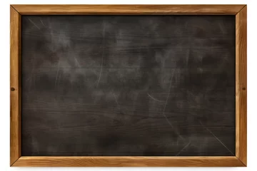 Foto op Aluminium Blank blackboard in wooden frame isolated on transparent or white background © GalleryGlider