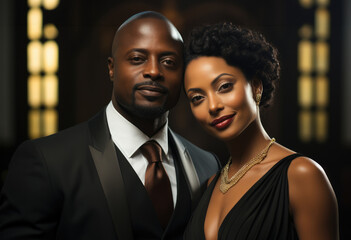 A handsome black pastor and his beautiful black wife.