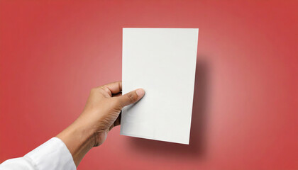 Close-up photo of a hand holding ballot paper for election. Voting concept.