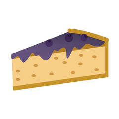 pie with blueberry, vector illustration, eps 8