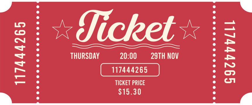 Ticket Template, game, arcade, show and more