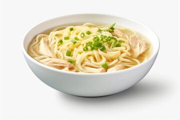 Chicken noodle soup isolated