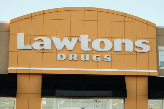 Dartmouth, Canada. December 9, 2023.  Sign of Lawtons Drugs Pharmacy in Tacoma Centre