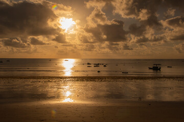 Beautiful and colorful brazilian beach at Sunrise
